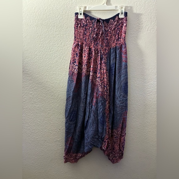 JIBJAAB Bohemian Multicolor Harem  Festival Hippie Wide Leg Pants OS - Picture 4 of 13